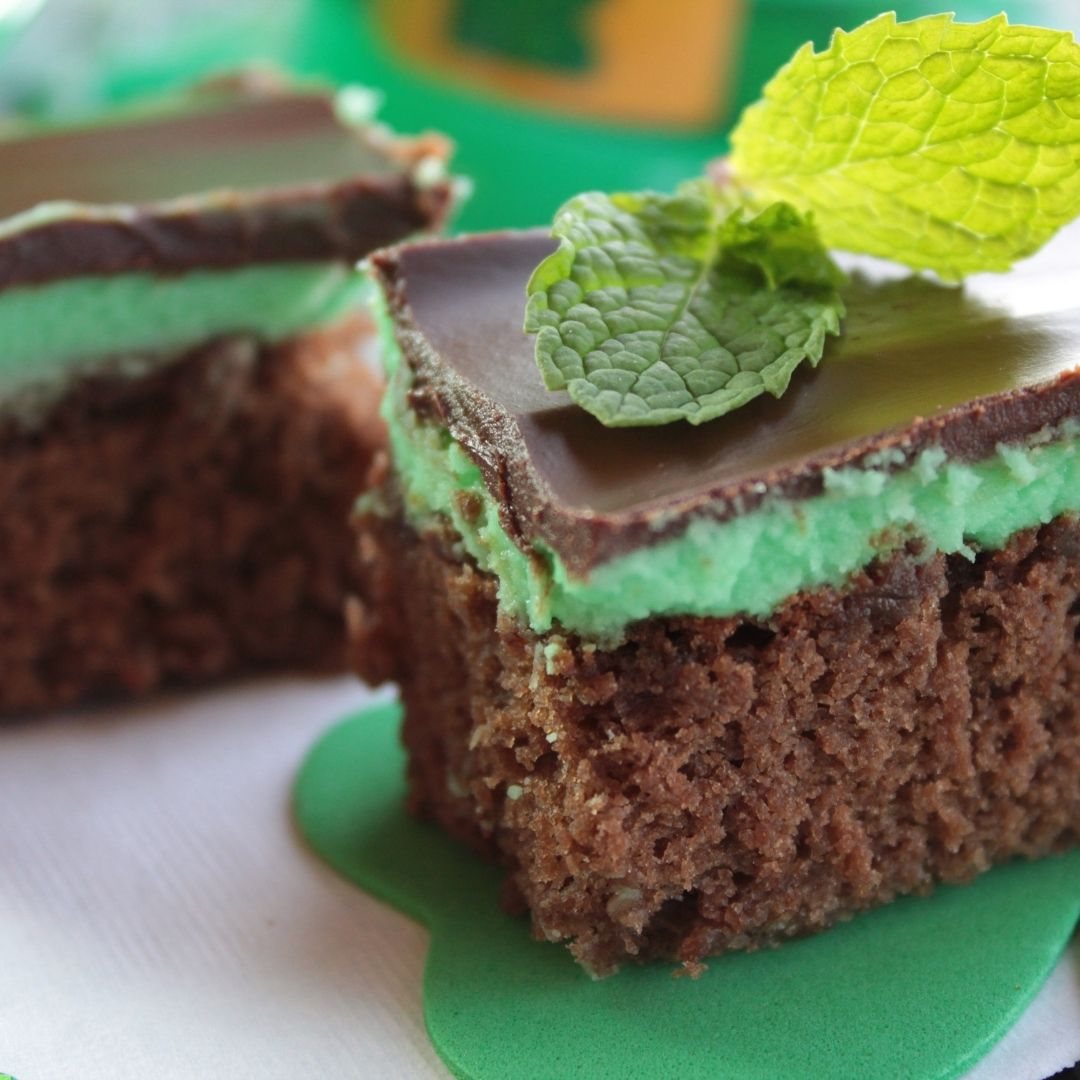 creme de menthe brownies